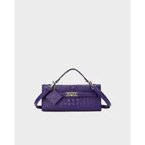 Luxury Heritage Handheld Clutch In Purple