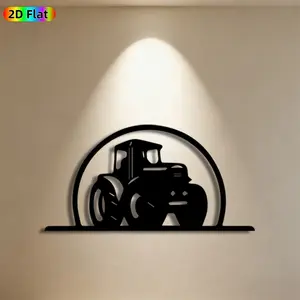 1pc Tractor Metal Wall Art,Tractor Statue Mural, Ideal Gift for New Year, Christmas, Tractor Enthusiasts, Rust-Resistant Metal Wall Decor Wall Sculptures, Perfect for Farmhouse Wall & Garden Fence Tractor Decor Enthusiasts