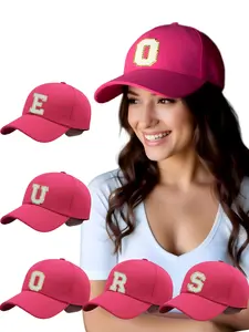 Couple Letter Hip-Hop Hat, Matching Couples Hats, Sporty Style, Fashion Accessory, Perfect for Gatherings, Parades, Hiking, Cycling, All Seasons