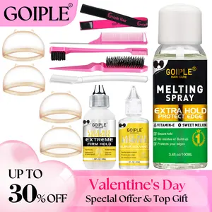 【Valentinesdaygift】Wig Adhesive Spray and Lace Glue for Extra Hold - Glueless Lace Melting Spray for Wigs Natural Gel Fast Drying Haircare Protect Edges Hairpiece