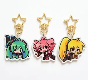 Triple Baka Miku, Teto and Neru | Vocaloid Acrylic Keychains, perfect for bags, keys, or as a gift for friends.