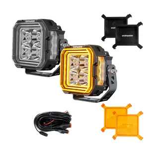 SUPAREE Hyper 5 inch IP68/IP69K, DRL & Stepped Halo Twin Kit Led Off-Road Lights