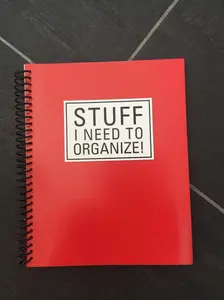 Stuff I Need to Organize Spiral-bound Planner with 12 Pockets for Office Stationery and Daily Organization Office Stationery Planner