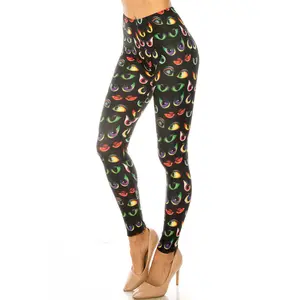 Creamy Soft Evil Cartoon Eyes Plus Size Leggings - USA Fashion™