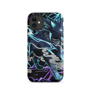 Signal Detected 01 Limited Edition AuraFade Phone Case with High Energy Synthwolf Design for Protection and Style