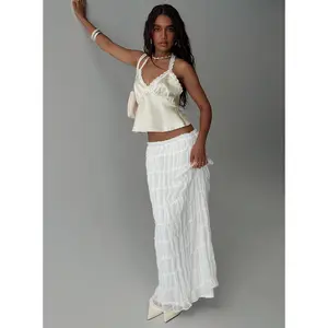 Estefania Maxi Skirt White