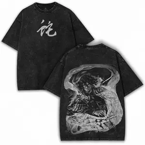 Women's Demon Slayer Obanai Serpent Hashira Oversized Heavy-Washed Anime Streetwear Collector's T-Shirt