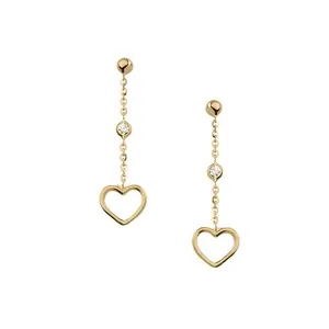 AURORA Hearts Dangle Earrings 14k Gold