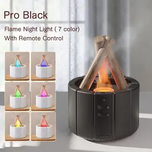 Bonfire Aromatherapy Humidifier with Petal pups  Campfire Aroma Diffuser and Realistic Flame Night Light