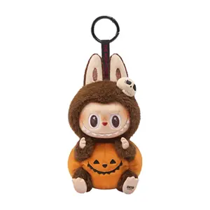 Pop Mart Labubu Happy Halloween Party Series-Sitting Pumpkin Vinyl Plush Pendant