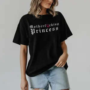 Motherfcking Princess Shirt,Punk Rock Concert Festival Tshirt,Elder Emo Mom Gift,Preppy Stuff,Grunge Concert Tee,Y2k Alternative Clothing 25710 Women Streetwear graphic t-shirts