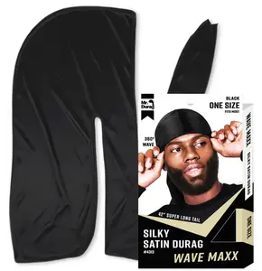 Mr. Durag Wave Maxx Silky Satin Durag, 1 Count, Black
