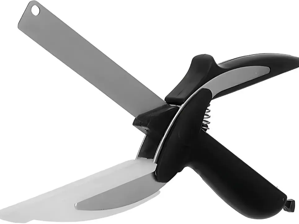 2026 2-in-1 Kitchen Scissors and Cutting Board, Multipurpose Food Chopper for Vegetables, Fruits, Meat, Black