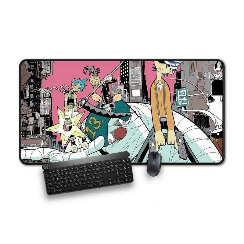 Soul Eater Extra Large Gaming Mousepad - Maka, Black Star, Death the Kid - Anime Anti-Slip Rubber Base Nostalgic extended mousepad