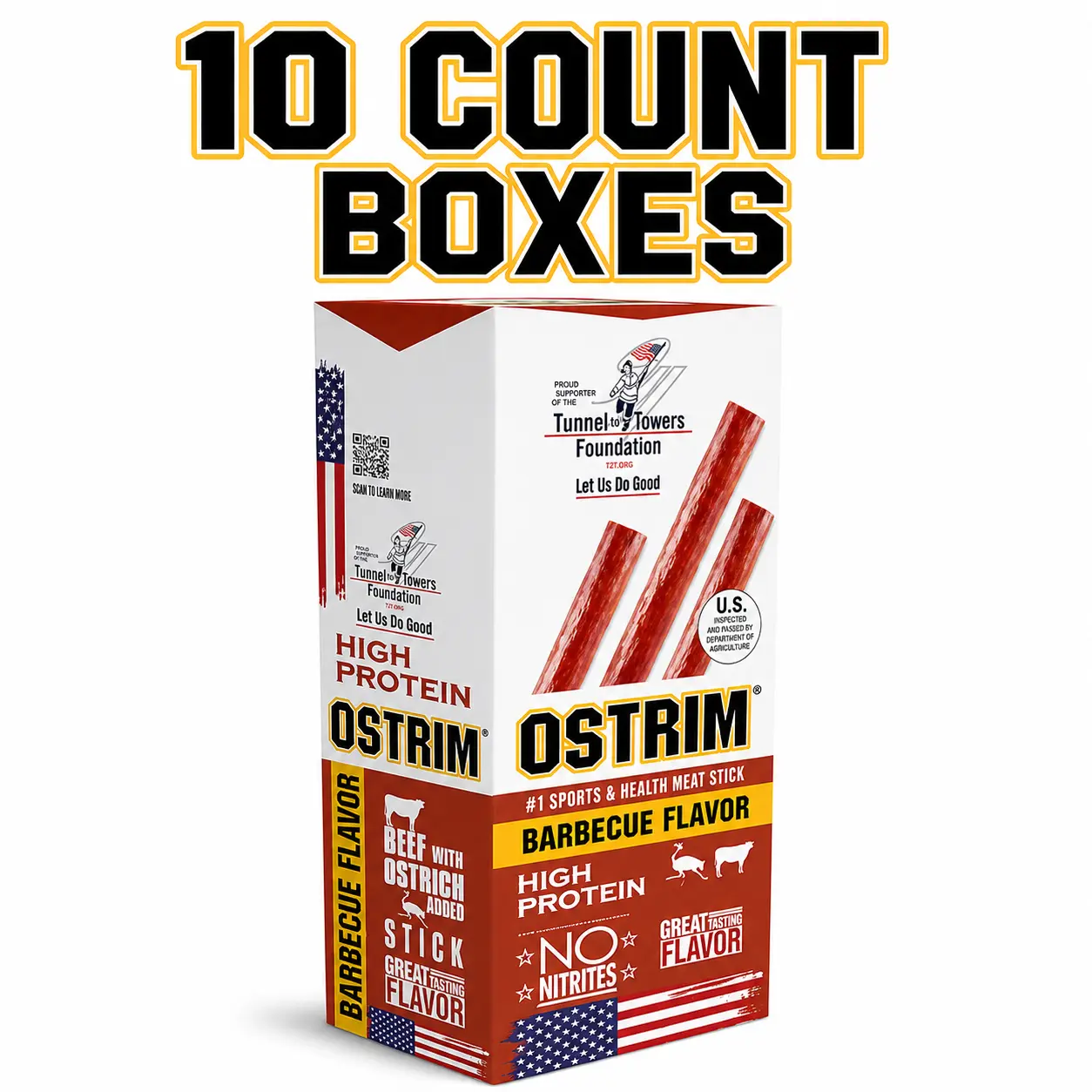 Ostrim Beef & Ostrich Dried Snack Sticks Variety Pack - 10ct Boxes, Naturally Derived, Multiple Flavors