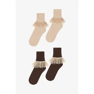 AKLSOCK-L2 - 2-Pack Girly Lace Ankle Sock