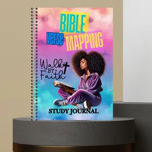 14. Bible Verse Mapping Study Journal Notebook Hard Matte Cover for Believers Daily Reading Reflections Durable 120 Pages Spiral Binding