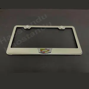 Cadillac Logo License Plate Frame Stainless Steel with Laser Engraved