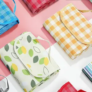 Reusable Outdoor Picnic Mat, Foldable Into Small Hand Bag With Handle, Washable And Waterproof Picnic Mat, American Football Super Foot Bowl Sunday Party Goods, Picnic Blanket