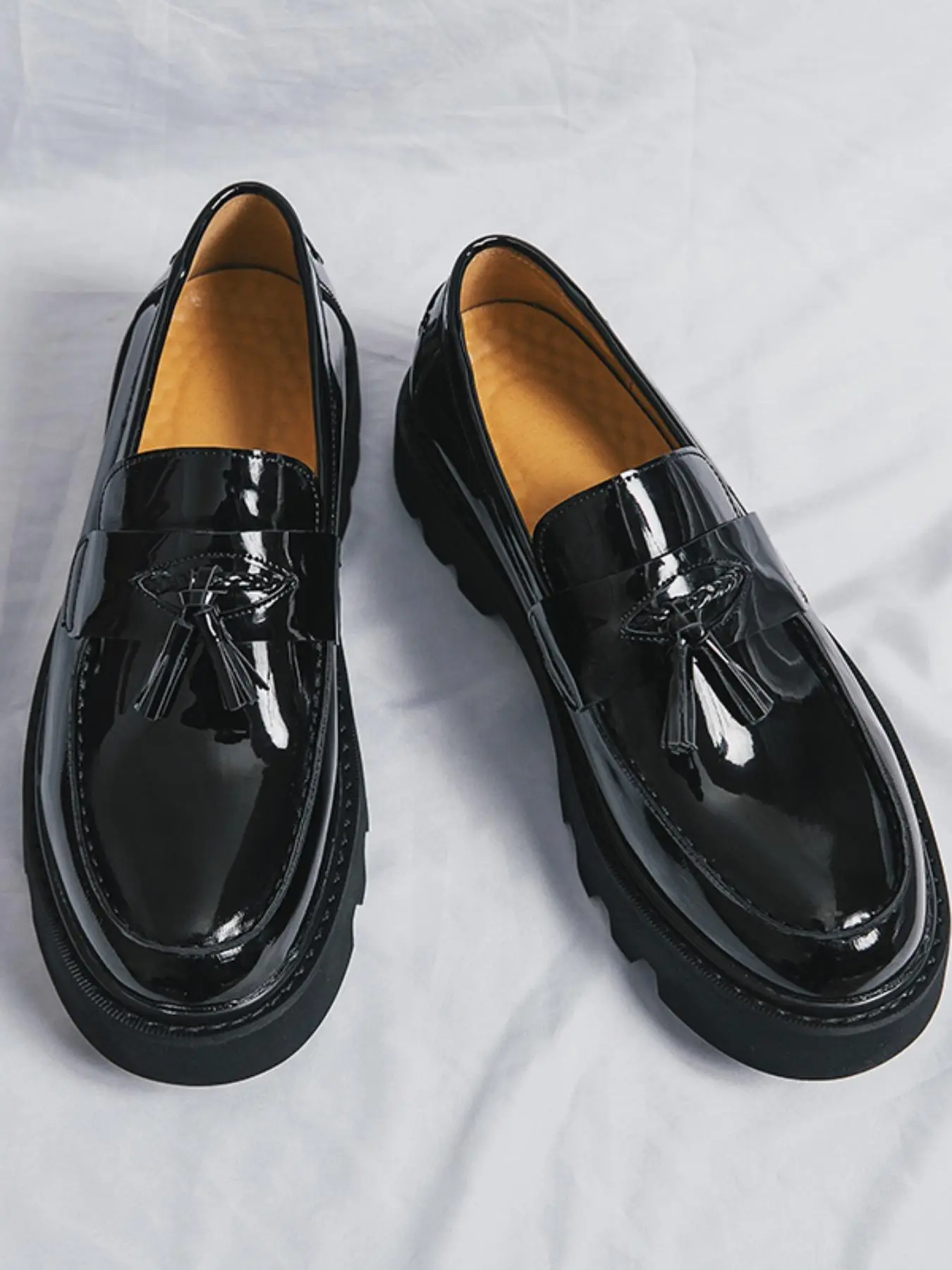 Men's Fashionable Tassel Decor Loafers, Casual Comfortable Round Toe Flat Slip-on Shoes for Daily Wear, Business Style Shoes for Men, Durable Casual Shoes, PU Leather Footwear