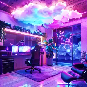 1 single16.4 Ft Upgraded Thunder Cloud Light Strip - Music Sync Multicolor Changing DIY Creative Lamp for Bedroom, Gaming Room, Party - Atmosphere Wall Ceiling Light with 3D Effect-78