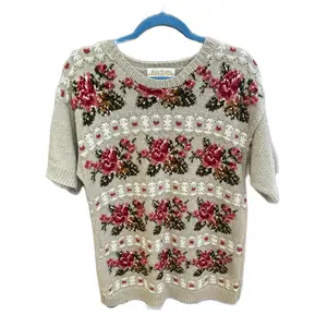 Vintage short sleeve floral sweater Knitwear Womenswear Tops