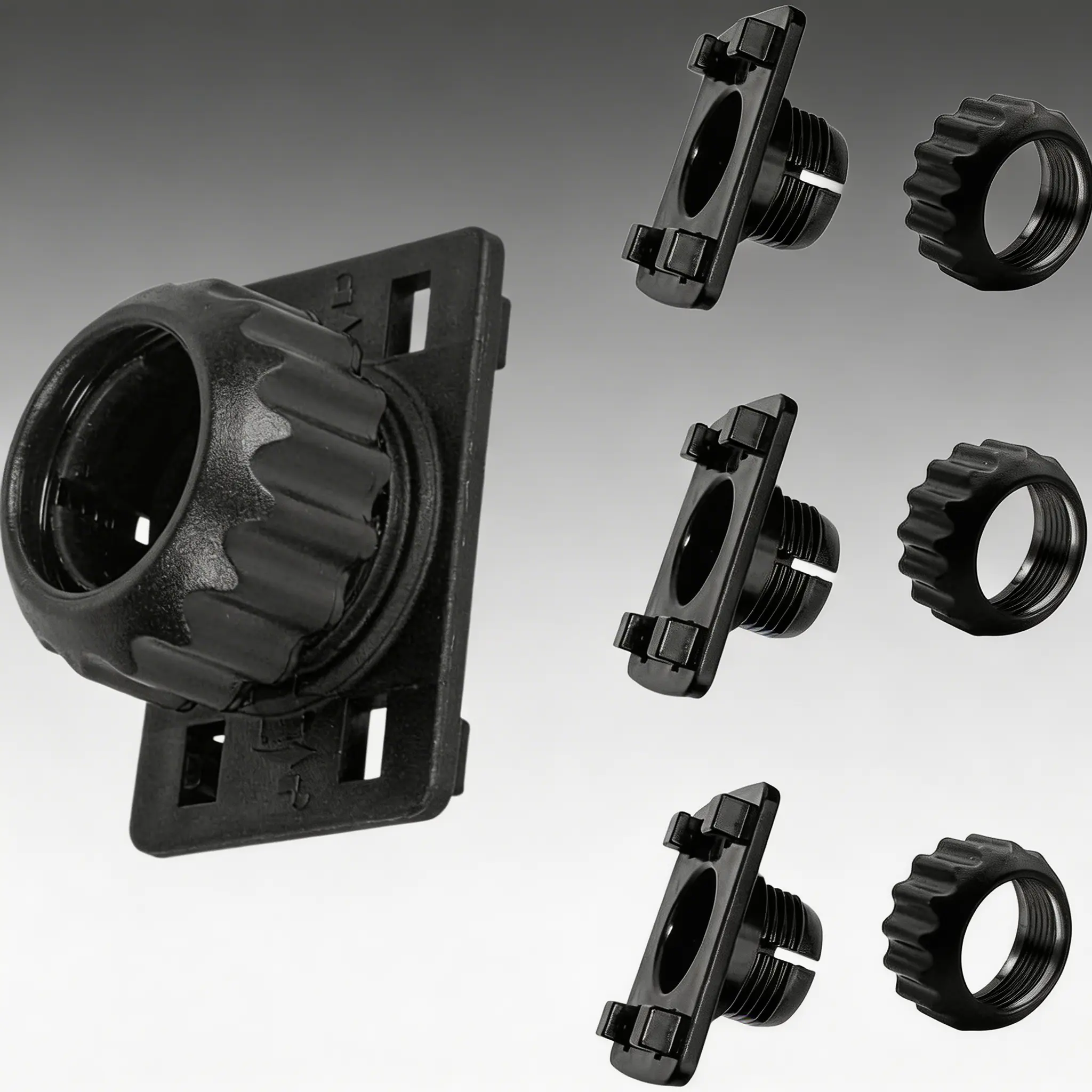 4PCS 17mm Ball Joint Mount Socket  4-Button Lock Tightening Nut Replacement for CarPlay Screen, GPS & Phone Holder