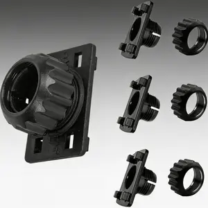 4PCS 17mm Ball Joint Mount Socket  4-Button Lock Tightening Nut Replacement for CarPlay Screen, GPS & Phone Holder