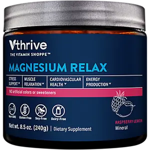 Vthrive Magnesium Relax Powder - Supports Stress & Muscle Relaxation - Raspberry Lemon (8.5 oz. / 50 Servings)