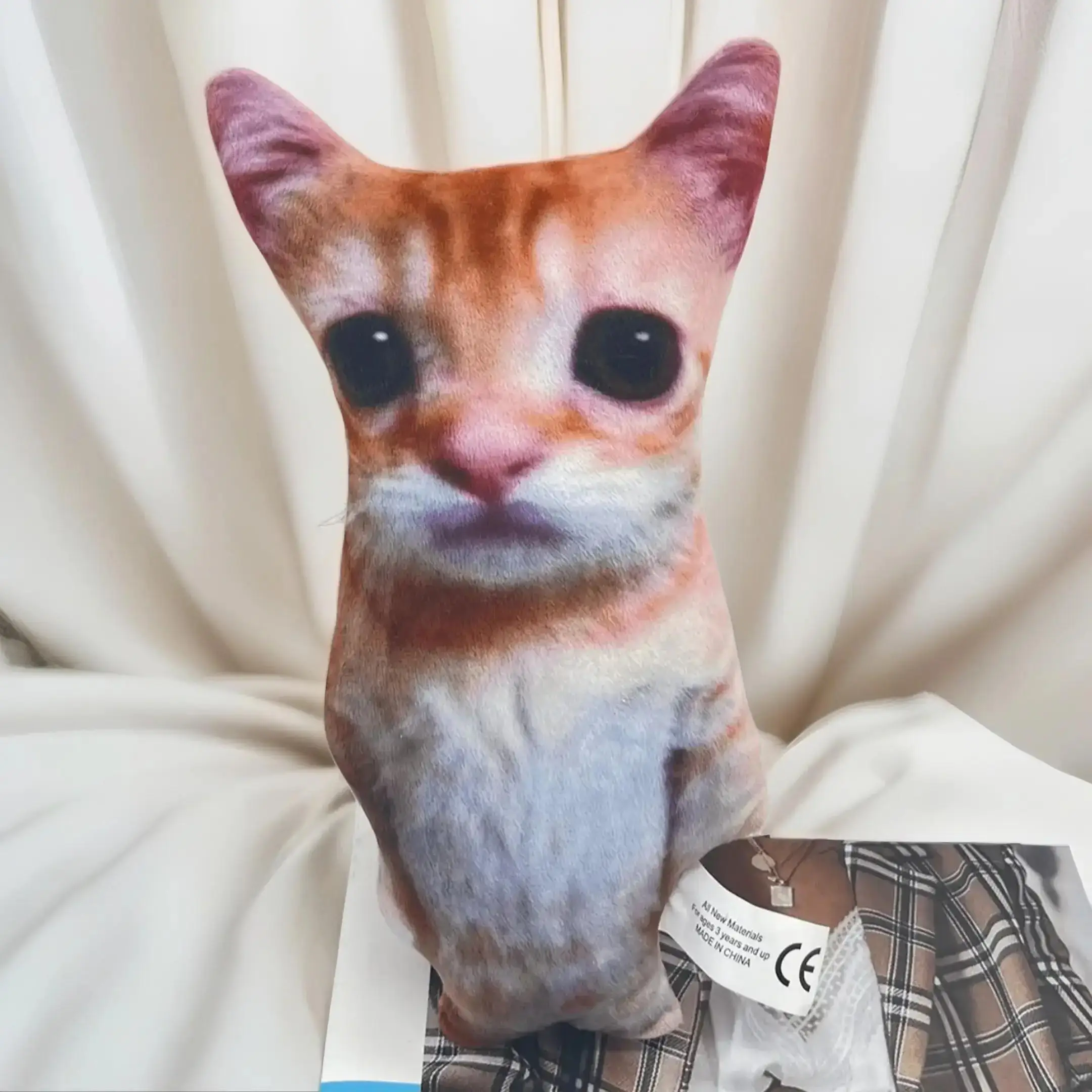 Cute Cat Plush Toy, Simulation Cat Stuffed Animal, Birthday Holiday Gift, Funny Plush Toy, Home Decoration, Stuffed Animals Toys for Boys Toys for Gir