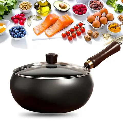 Summerwins Camp Kitchen Hand-Forged Uncoated High-Purity Cast Iron Skillet - Induction & Gas Stove Compatible Cookware for Cooking, Stir-Fry, Natural Layer Build, Cooking Pans