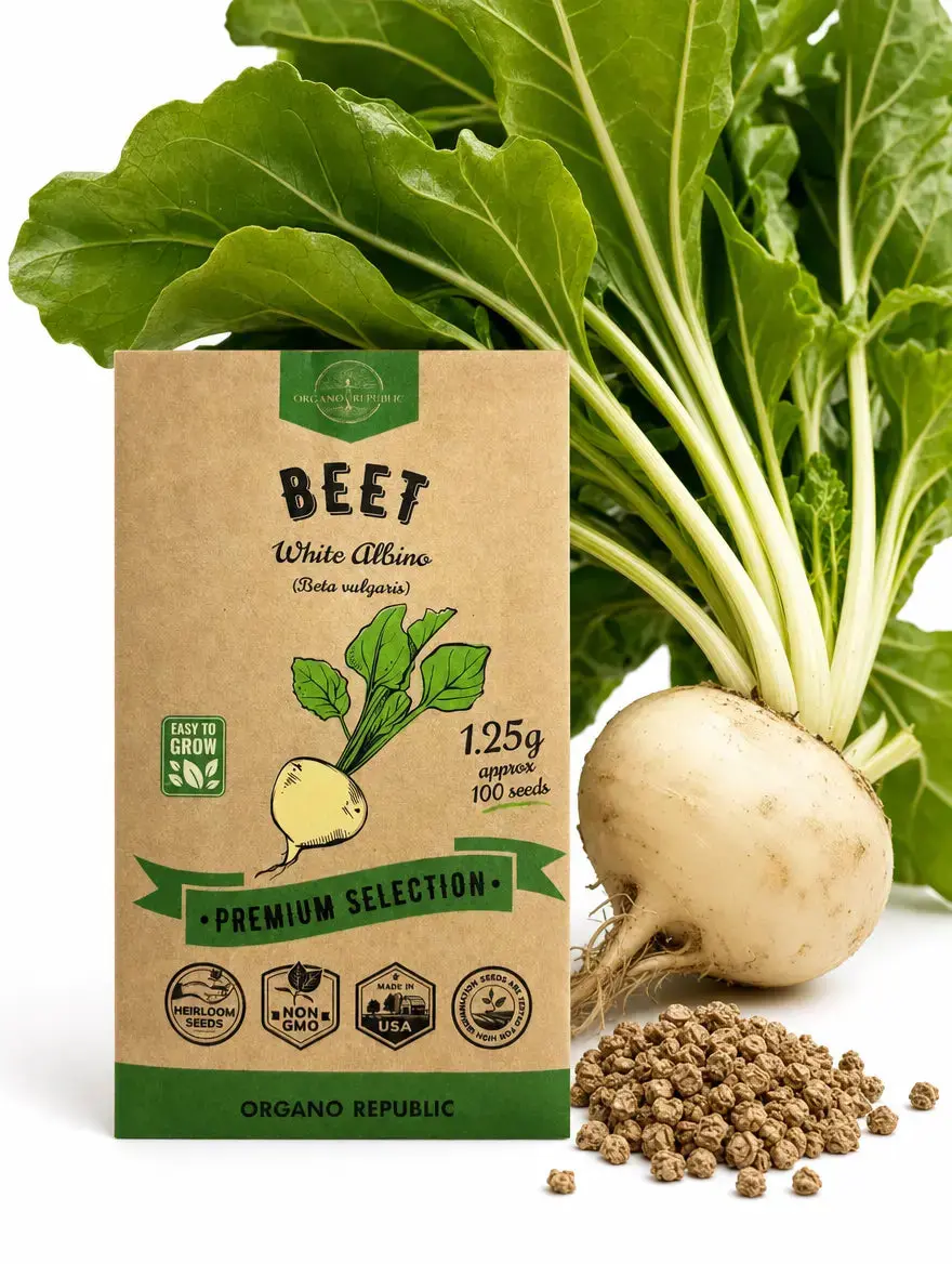 White Albino Beet Seeds – Non-GMO Heirloom