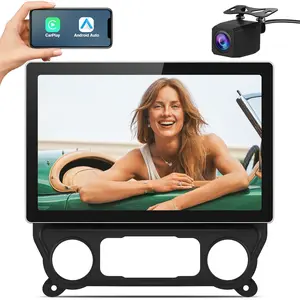 Car Stereo for Chevy Silverado GMC Sierra 2014-2018 touch screen has Android Auto Wireless Carplay, Bluetooth WIFI supports GPS Navigation（With Bose system, you need to purchase an additional fiber optic box! ! !）