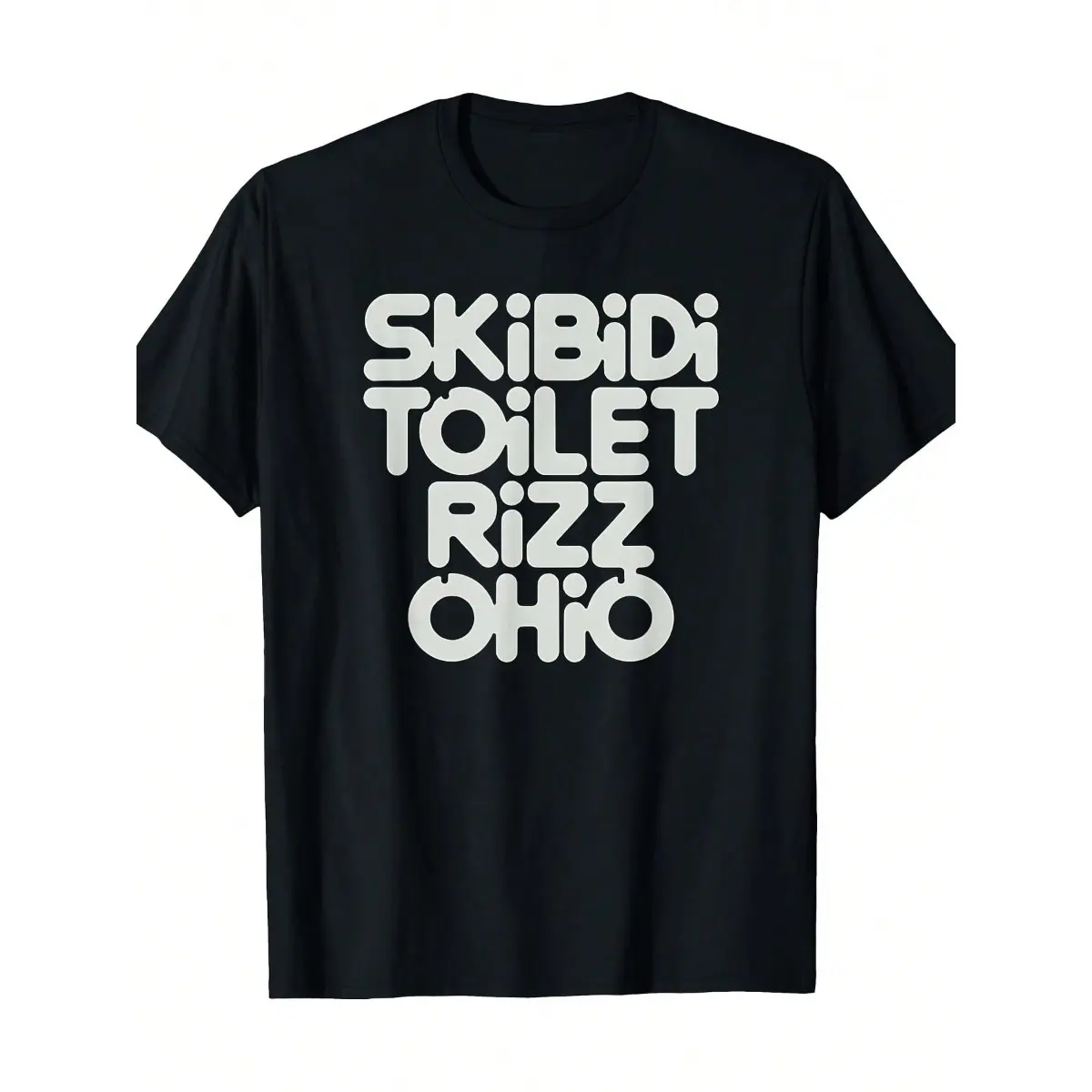 Men's 100% Heavyweight Cotton Graphic Print T-Shirt - Rizz Ohio Funny Meme, Retro Streetwear Sports Top, Short Sleeve, Round Neck, Basic, All Seasons Casual Menswear Tee