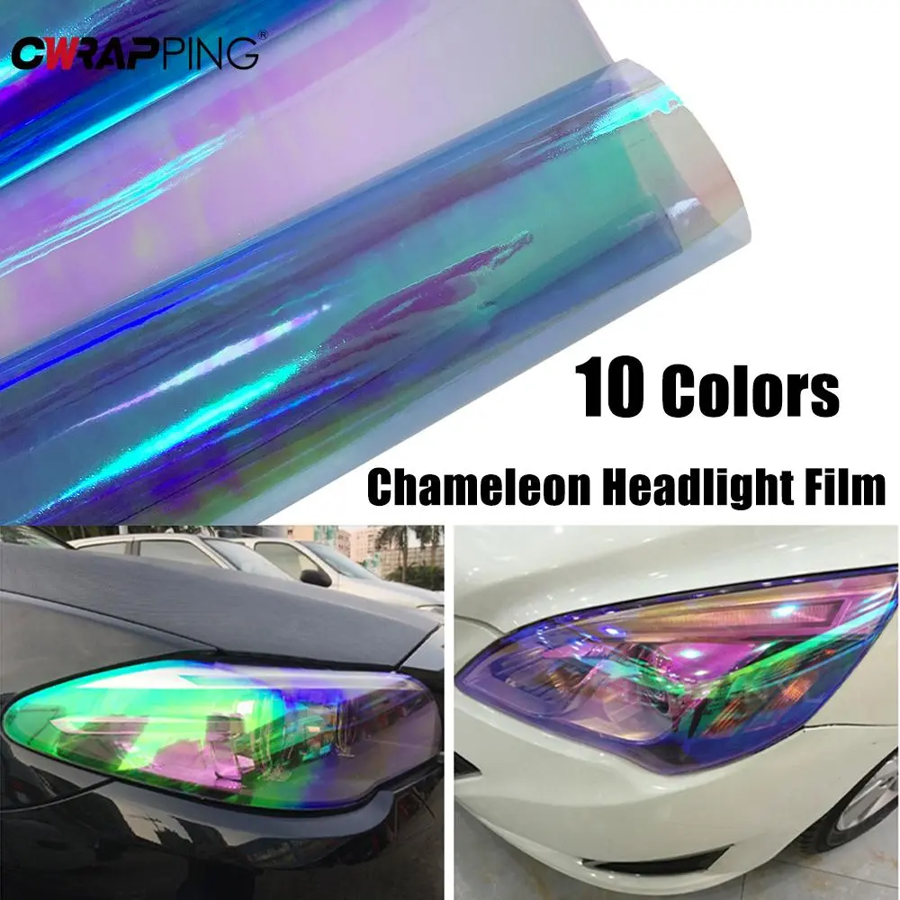 Car Sticker Car Lamp Film Chameleon Vinyl Wrap for Headlight Tail Light Color Change Waterproof Anti-scratch Car Accessories