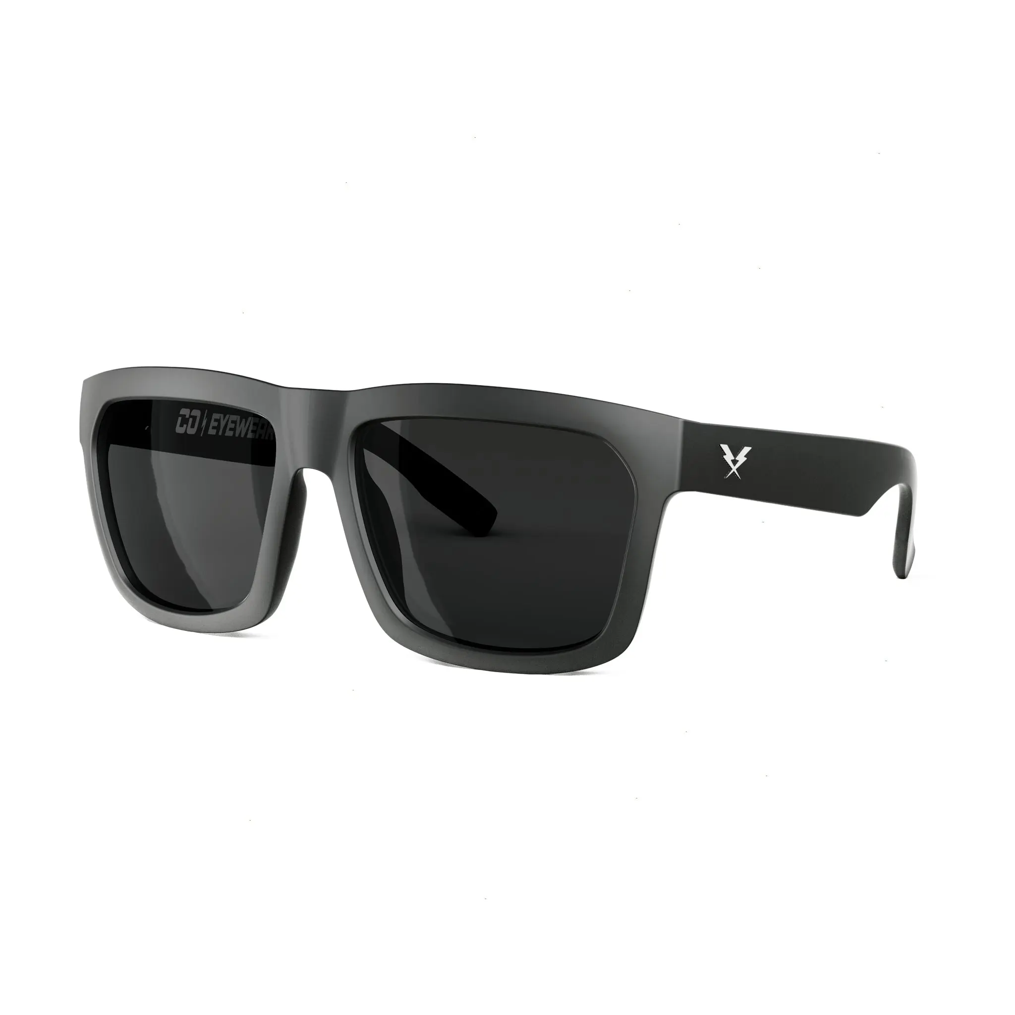 Hard Money Z87 Matte Black XL series Polarized Safety Sunglasses