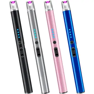 3/4 Pack USB Rechargeable Electric Candle Lighter| Flameless Windproof Plasma Arc Lighter with Safety Lock