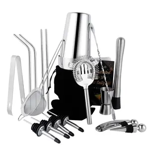 Bar Tools Cocktail Shaker Boston Shaker Full Set Stainless Steel Cocktail Mixing Kit