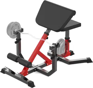 2-In-1 Roman Chair & Preacher Curl Bench Multi-Function Heavy-Duty Hyperextension Bench for Arms, Ab, Back, Glute & Leg Extension with Adjustable Height Exercise Equipment