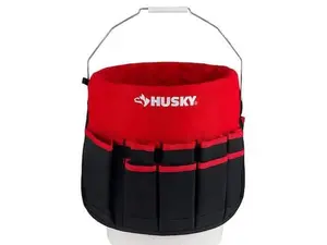 12 in. 30 Pocket Heavy Duty Bucket Jockey 5 Gallon In-Bucket Storage Tool Bag