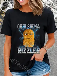 100% Cotton Ohio Sigma Rizzler Chicken Nugget Ohio Sigma Rizzler T-Shirt