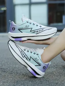 Parent-Child Yellow-Green Gradient Breathable Mesh Cushion Running Shoes, Sport Dynamic Style, Breathable Mesh Material + Gradient Color + Cushion Sole, Parent-Child Compatible, Gradient Eye-Catching , Ideal for Running Training & Parent-Child Outdoor