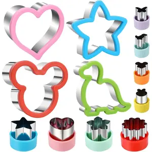 Sandwich Cookie Cutters Set, Dinosaur,Heart,,,Sandwich  Cookie  Vegetable   Grade Cookie Mould.(12Pcs)
