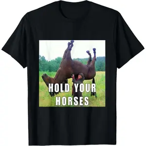 Hold Your Horse Funny Meme For Men Women T-Shirt Hold Your Horse Funny Meme For Men Women T-Shirt