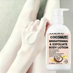 Coconut Scented Body Lotion, Coconut Essence, Vitamin E & C, Deep Hydration, Quick Absorption, 250ML, Suitable for All Skin Types