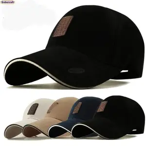 Embercraft Men's Adjustable Cotton Baseball Cap - Men's Accessories, Adjustable Snapback Trucker Cap, Breathable Solid-Color Sun Protection Hat for Summer Daily Outdoor Wear, Trucker Style, Adjustable Snapback Hat