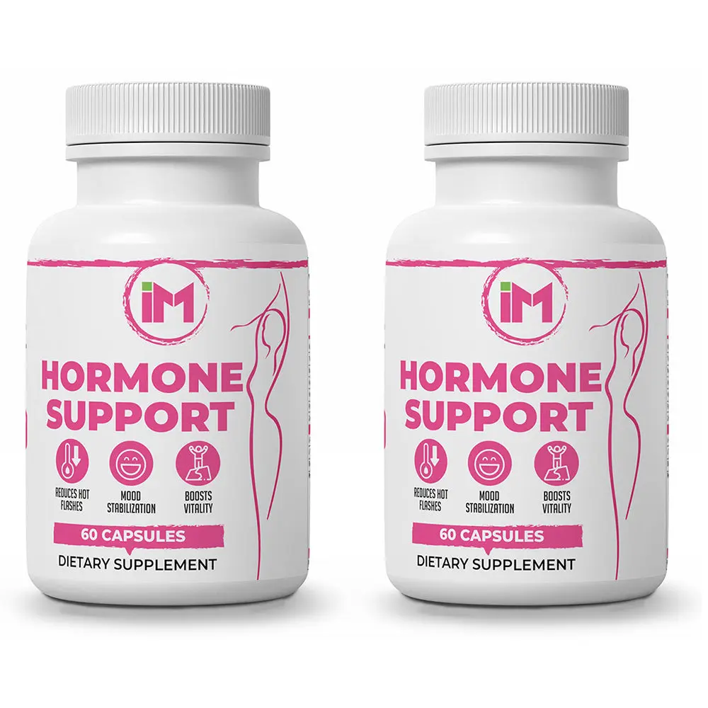 IM Hormone Support - 2 Bottles - For Women Balance - Natural Ingredients for Hot Flashes Mood Swings & Energy Boost - USA Made