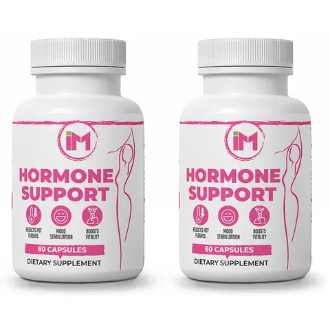 IM Hormone Support - 2 Bottles - For Women Balance - Natural Ingredients for Hot Flashes Mood Swings & Energy Boost - USA Made
