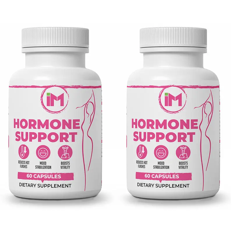 IM Hormone Support - 2 Bottles - For Women Balance - Natural Ingredients for Hot Flashes Mood Swings & Energy Boost - USA Made