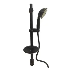 Kingston Brass KX2526SBB Showerscape Traditional Wall-Mount Slide Bar Hand Shower, Naples Bronze, Plastic, 1/2-14NPSM Connection, 2.94" H x 5.75" W x 24" L